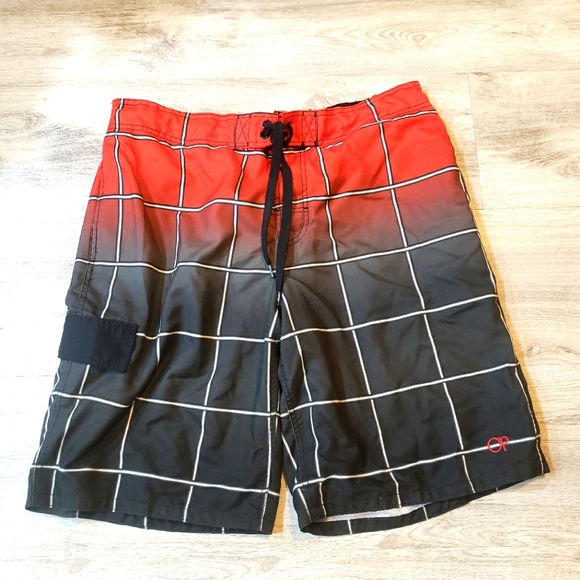 OP Other - Mens op large swim trunks..Red and gray fade..